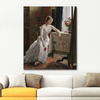 Girl With A Rose by Gustave Leonard de Jonghe as Fine Art Print