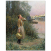 Daniel Ridgway Knight Su Güğümü İle Kız Kanvas Tablo