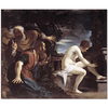 Guercino Susanna ve İhtiyarlar Kanvas Tablo