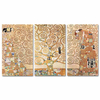Gustav Klimt Hayat Ağacı 3'lü Set Kanvas Tablo