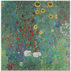 Gustav Klimt Bahçede Ayçiçekleri Kanvas Tablo