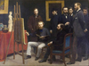 Henri Fantin-Latour Batignolles'deki Atölyede Kanvas Tablo