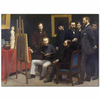 Henri Fantin-Latour Batignolles'deki Atölyede Kanvas Tablo