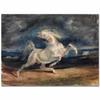 Eugene Delacroix Şimşekten Ürken At Kanvas Tablo