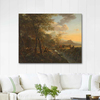 Italian Landscape with a Draughtsman by Jan Both as Fine Art Print
