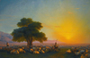 Shepherds With Their Flock At Sunset by Ivan Aivazovsky