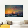 Ivan Aivazovsky Gün Batımında Gemi Cap Martin Kanvas Tablo