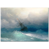 Ayvazovsky Fırtınalı Denizde Gemi Kanvas Tablo