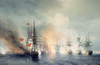 Ayvazovsky Sinop Savaşında Gemiler Kanvas Tablo