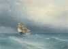 Ayvazovsky Fırtınada Şişen Yelkenler Kanvas Tablo