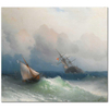 Ivan Aivazovsky Denizde İki Gemi Kanvas Tablo