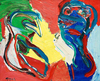 Karel Appel Soyut Kompozisyon Kanvas Tablo