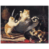 Kittens at Play by Charles van den Eycken as Fine Art Print
