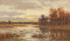 Kleine Moorlandschaft in der Dämmerung by Marie Egner as Art Print
