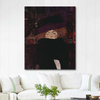Lady with Hat and Feather Boa by Gustav Klimt as Fine Art Print
