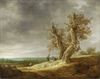 Landscape with Two Trees by Jan van Goyen