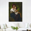 William Adolphe Bouguereau Sarılmak Kanvas Tablo