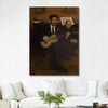 Lorenzo Pagans And Auguste De Gas by Edgar Degas as Art Print