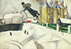 Marc Chagall Vitebsk Üstünde Kanvas Tablo