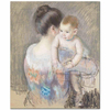 Baby Charles Looking Over His Mothers Shoulder by Mary Cassatt