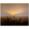 Moon Rising Over The Sea by Caspar David Friedrich as Fine Art Print