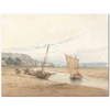 Richard Parkes Bonington Honfleur Sahili Kanvas Tablo