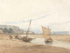 Richard Parkes Bonington Honfleur Sahili Kanvas Tablo