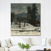 Gustave Courbet Kar Kanvas Tablo