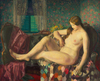 Nude with Hexagonal Quilt by George Wesley Bellows