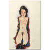 Egon Schiele Kırmızı Jartiyerli Nü Kanvas Tablo