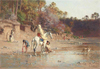 Gustave Achille Guillaumet El Kantara Nehrinde Kanvas Tablo