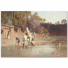 Gustave Achille Guillaumet El Kantara Nehrinde Kanvas Tablo