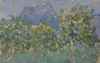 Orange Trees and Distant Mountain by Ernesto Schiess