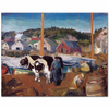 Ox Team Wharf at Matinicus by George Wesley Bellows as Art Print