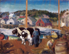 Ox Team Wharf at Matinicus by George Wesley Bellows