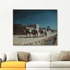 Paul Lazerges Camel Train By Moonlight Art Print