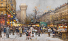 Eugene Galien-Laloue Saint Denis Kapısı Kanvas Tablo