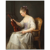 Portrait of a Violinist by Anne Valleyer Coster