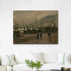 Quay in Antwerp with Ships by Vincent van Gogh as Fine Art Print