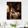 Eugene Delacroix Rebecca ve Yaralı Ivanhoe Kanvas Tablo