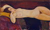 Amadeo Modigliani Sırtüstü Yatan Nü Kanvas Tablo