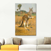 Red Kangaroos In The Outback by Wilhelm Kuhnert as Fine Art Print
