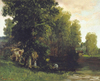 Gustave Courbet Su Kenarı Kanvas Tablo