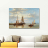Sailing Boats On Rough Seas by Abraham Hulk as Fine Art Print
