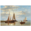 Sailing Boats On Rough Seas by Abraham Hulk as Fine Art Print