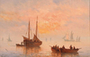 Sailing Ships at Dusk by Henriette Gudin