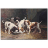 Saint Bernard Puppies Drinking Milk by Otto Eerelman as Art Print