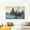 Seascape With Many Sailing Boats by Adolf Kaufmann as Fine Art Print