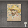 Self-Portrait with Straw Hat by Vincent van Gogh as Fine Art Print