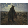 Shepherd Tending His Flock by Jean-François Millet as Art Print